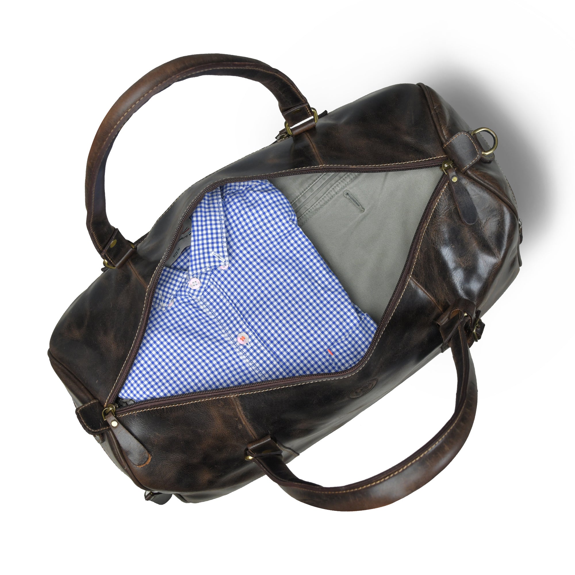 The Voyager Premium Leather Duffel Bag